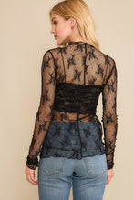 Girls Night Out Lace Top in Black {Curvy}