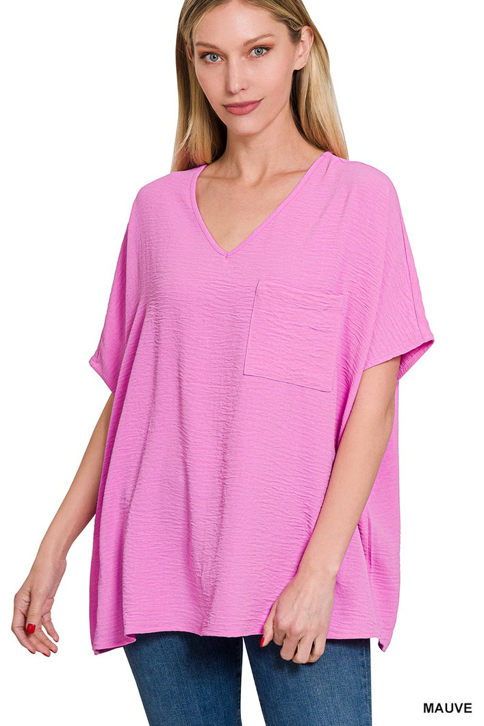 Spring Bloom Pocket Top in Mauve