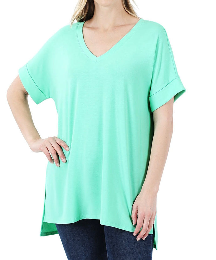 Fun and Done Top in Green Mint