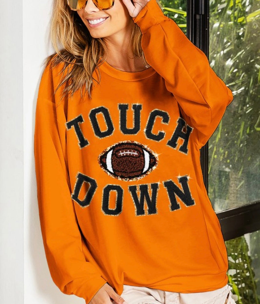 Touchdown Sweatshirt in Orange