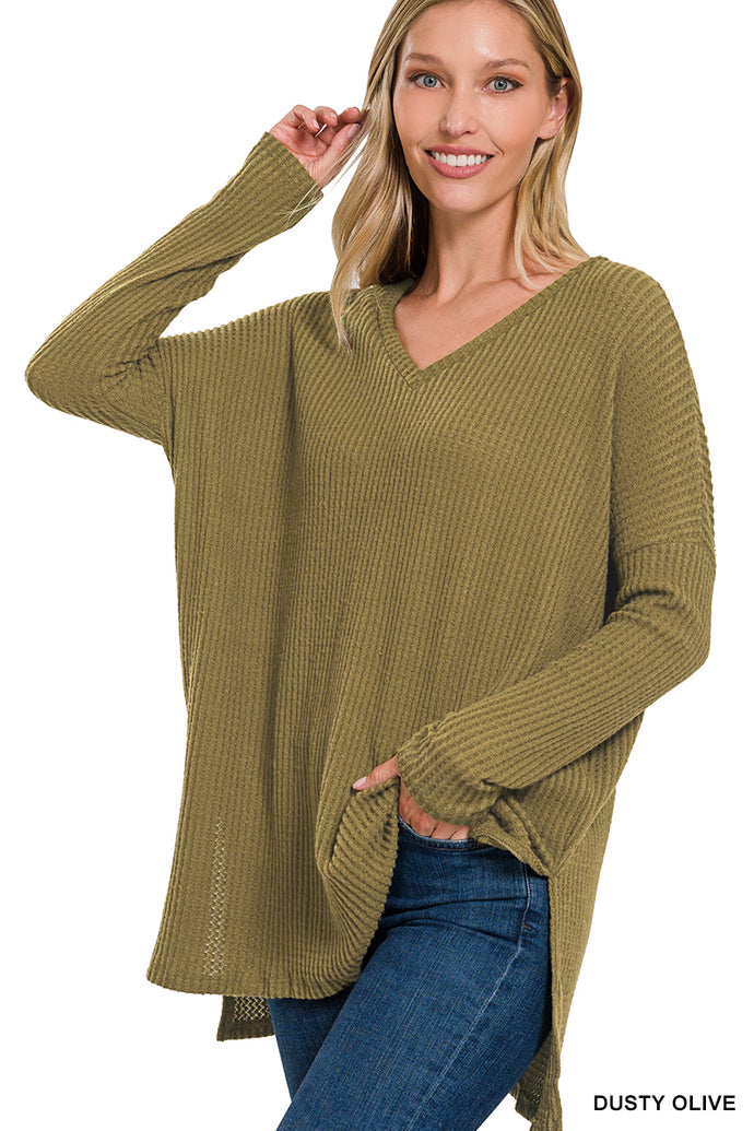 Comfort Zone Top in Dusty Olive