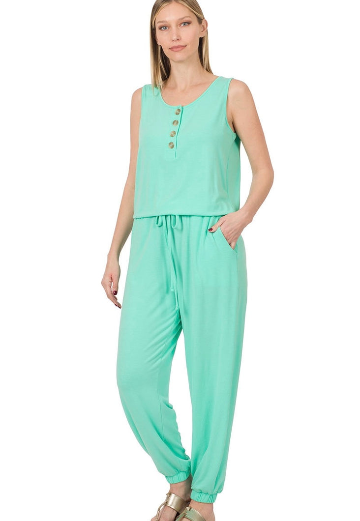 Learning to Fly Jumpsuit in Mint