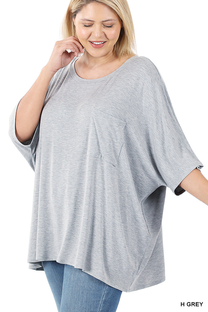 Down Time Top in Heather Gray {Curvy}