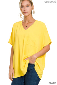 Spring Bloom Pocket Top in Yellow