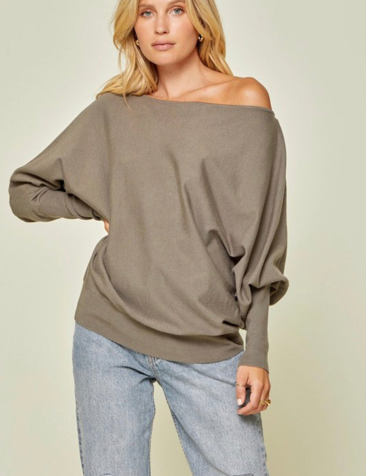 Sassy Sweater in Olive {Curvy}