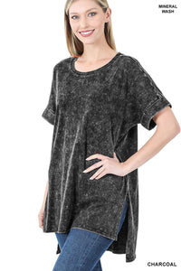 On the Move Top in Charcoal